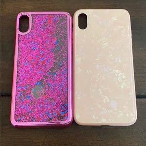 IPhone XS MAX case Water case and Pink Pearl case